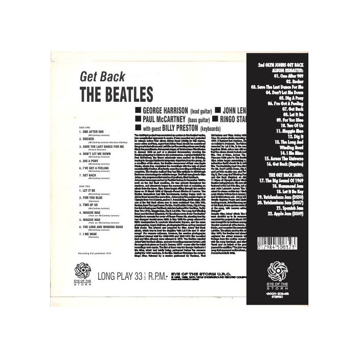 【激レア】THE BEATLES「GET BACK」PROMOTIONAL CD Amazon.com: The Beatles: Get Back (Collector's Set) : Paul